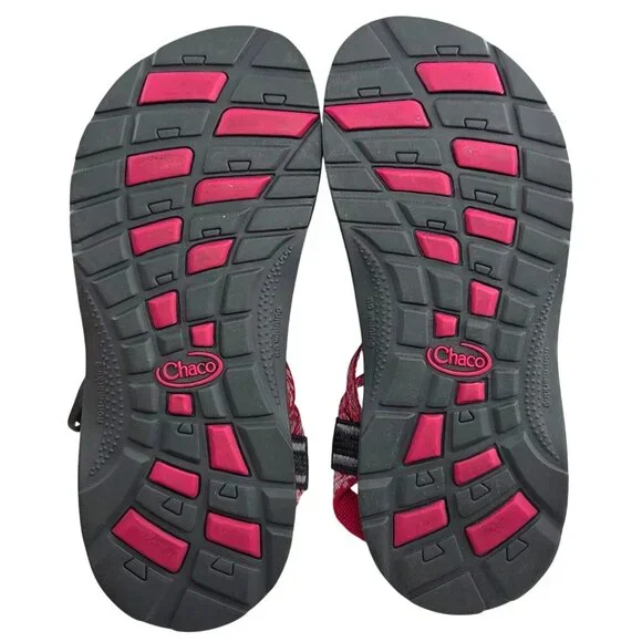 Chaco ZX/1 EcoTread Pink Strappy Hiking Outdoor Sandals Girl's Size 6 - Picture 9 of 11